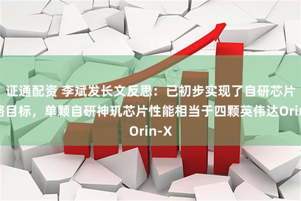 证通配资 李斌发长文反思：已初步实现了自研芯片战略目标，单颗自研神玑芯片性能相当于四颗英伟达Orin-X